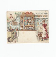 Antique advertising sheet (old kitchen and kitchen utensils) 