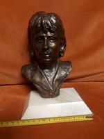 Alfred Bertram Pegram bronz büszt szobor, kb.20 cm teljes magasság, súlyos darab