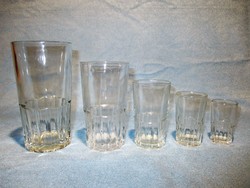 Mércés üveg pohár sorozat, kocsmai poharak