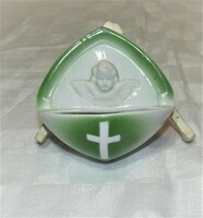 Angyalkás porcelán szenteltvíztartó