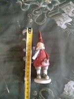 Resin Christmas elf girl, glued cap, negotiable