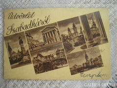 1942 Black run postcard with 6 photos in Subotica