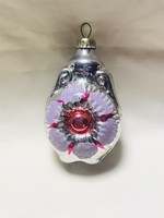 Old retro glass Christmas tree decoration, water bottle