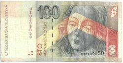100 korun korona 2001 Szlovákia