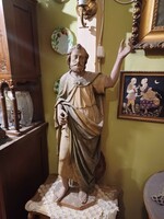 Baroque linden sculpture depicting a carved saint xvii.Sz. It's over