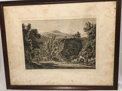 Antik metszet . “ A. C. Dier. Róma 1795 “ .