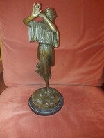 Paul Philippe bronz táncosnő szobor, 41 cm teljes magasság, hibátlan!