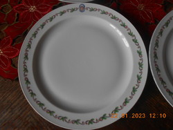 Zsolnay antik lapos tányér, a Vitézi rend címerével