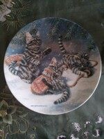 Amy brackenbury silver tabbies 1988 numbered bradex collector's plate, negotiable