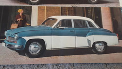 DDR, ndk, 1963 Wartburg 311 model vintage car, large brochure, retro advertisement, old timer