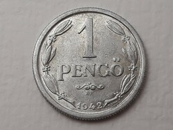 Hungary 1 pengő 1942 coin - Hungarian alu 1 pengő 1942 coin