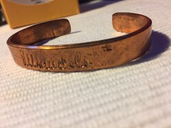 Copper bracelet, numbered, in memory of Nelson Mandela (8f)