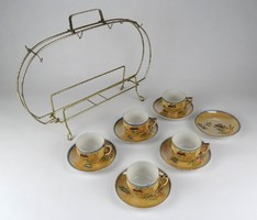 1L930 Jelzett különleges japán porcelán kávéskészlet ~1950