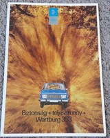 DDR, ndk, wartburg 353 // model, vintage car, rare brochure, retro advertisement, old timer