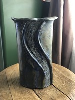 Handcrafted Art Nouveau style ceramic vase