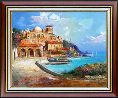 Kabul adilov: beach - framed: 50x60cm - artwork: 40x50cm - 21/208