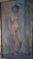 Beautiful, signed, characteristic nude painting