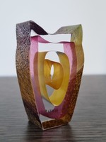 Kosta Boda-Bertil Vallien design üveg bagoly-szignált művészi munka