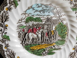 Myott Country Life vadászjelenetes tányér makkos bordűrrel 25 c,