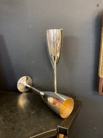 Ezüst art deco stílusú pezsgőspohár párban (2 db)