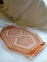 Salmon-colored Art Deco Cake Stand