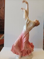 Nagyméretű 42cm Ens porcelán női figura