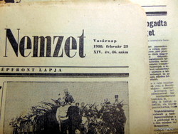 1958 February 23 / Hungarian nation / for birthday :-) newspaper!? No.: 24424