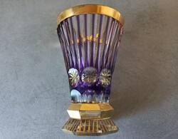 Lila arany kristály váza