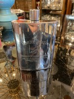 Silver flat bottle with 