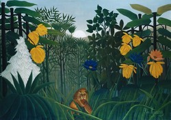 Henri Rousseau - Az oroszlán vacsorája - reprint
