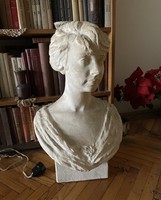 Louis Petri pick female bust plaster bust statue Hungarian antique