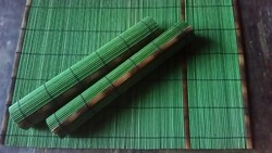 3 db-os szett  zöld bambusz tányéralátét