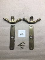 Old copper window handles in one - 2 pcs (24.)