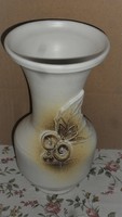 Unique handmade white ceramic vase 22 cm high.