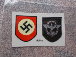 Ww2,Német Gestapo  sisák matricak, 2 darab