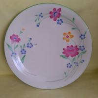 Rózsaszín virágos Sango porcelán tányér, tál, asztalközép (nagy)