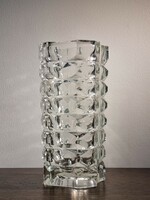 French art deco crystal glass vase - windsor vase by j. G. Durand for luminarc, 1970s