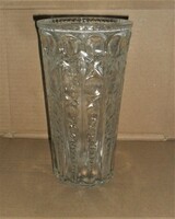 Retro glass vase 19 cm high.