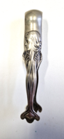 Art Nouveau sugar tongs with a female head