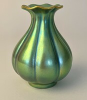 Zsolnay porcelán eozin gerezdes váza