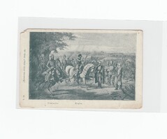 Komárom előtti tábor 1848-49' képeslap, Klapka-Damjanics "postatiszta"