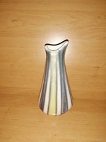 Iparművész kerámia csíkos váza 21 cm magas (14/d)