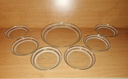 Retro glass plate set, 1 offering 6 small plates (size)