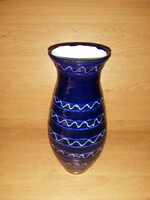 Glazed ceramic vase by industrial artist 24 cm high (6/d)