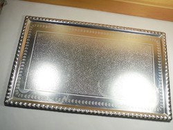 Retro old aluminum metal tray from the 1970s