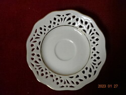 Schumann German porcelain, openwork edged coffee cup coaster, diameter 12 cm. He has! Jokai.