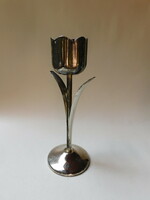 Tulipán alakú ezüstözött gyertyatartó - Dacco Silvert Ltd.