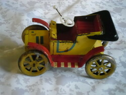 Régi lendkerekes OLDTIMER lemez kisautó Ritkaság!!!