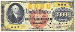 USA 5000 dollár 1878 REPLIKA