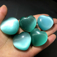 Beautiful green cat's eye hearts prestigious Moroccan stone